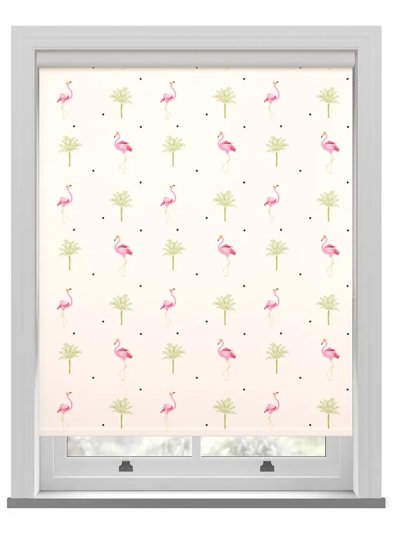 Sara Miller Flamingo Cream Roller Blind