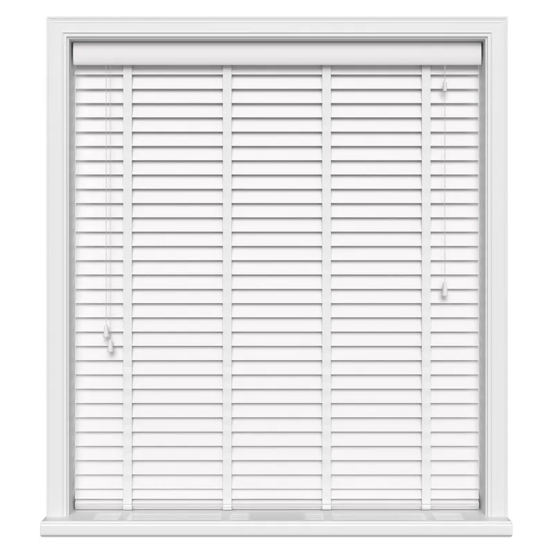 Frost White & Cotton Luxury Ecowood Uk - Wooden Blinds