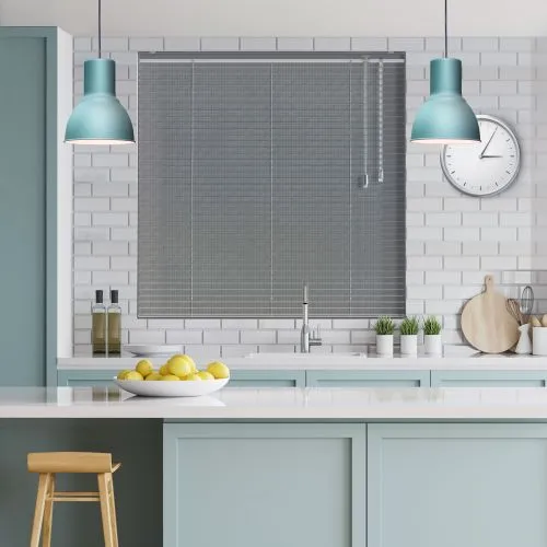 Silver Perforated Venetian Blind