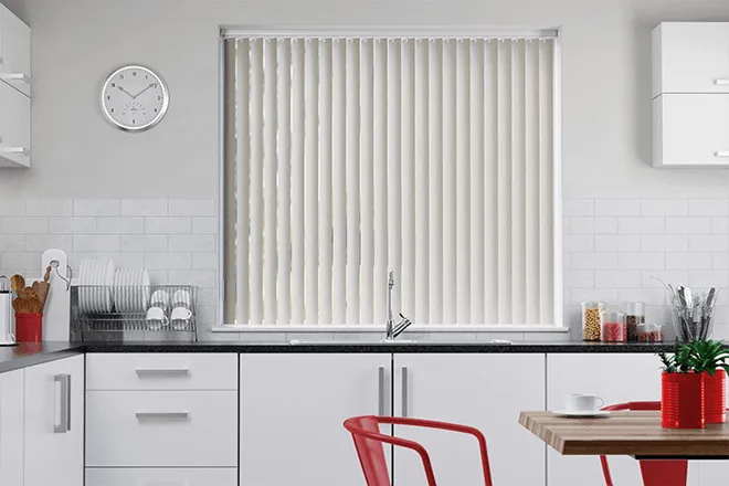 Pearl Cream Shadow Pattern - Rigid Pvc Vertical Blind