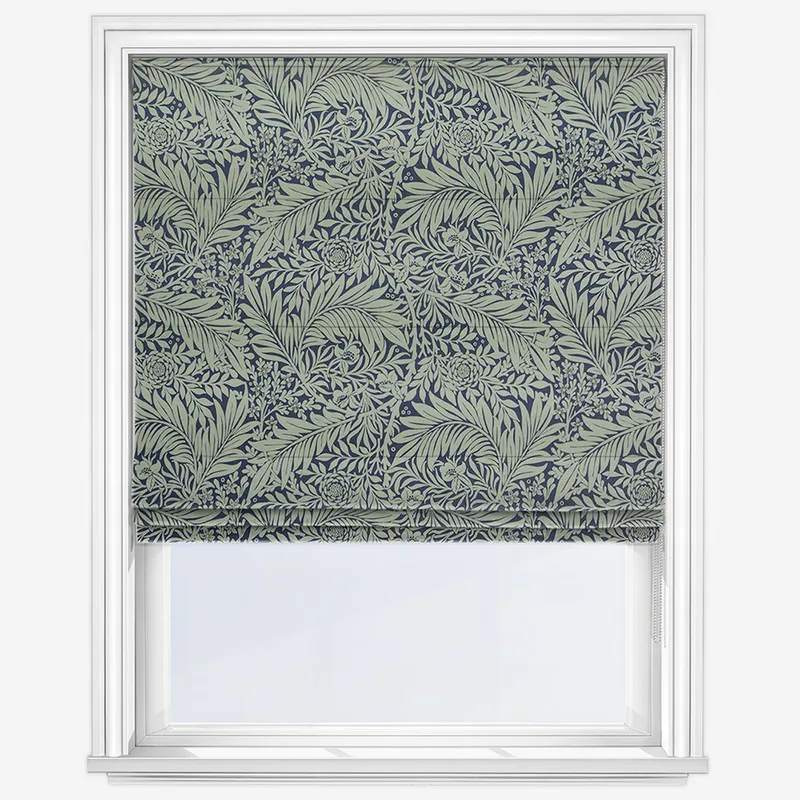 William Morris At Home Larkspur Woven Indigo Roman Blind