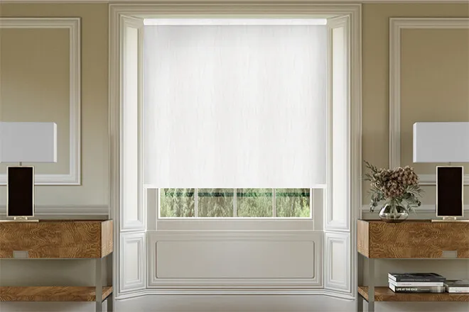 Olivia White - Shadow Pattern Roller Blind
