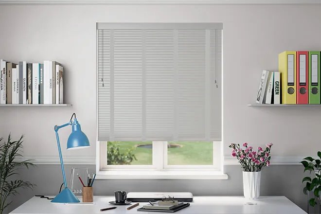 Millennium Matt Light Grey - 50mm Aluminium Venetian Blinds With Lunar Tapes