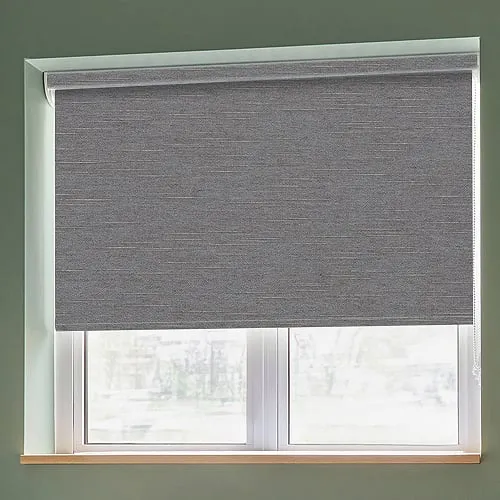 Linenweave Charcoal Light Filtering Roller Blinds