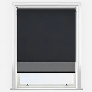 Supreme Blackout Jet & Sunvue Jet Black Double Roller Blind