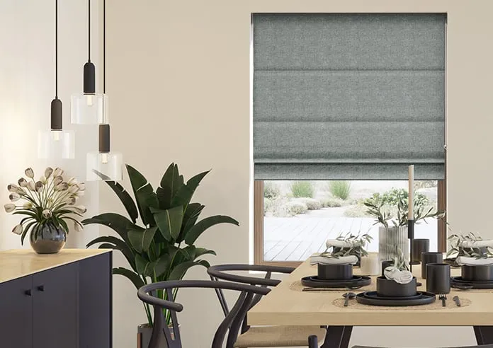 Atina (Blackout) Mottled Black - Roman Blind