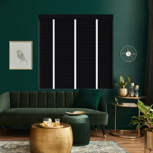 Carbon Wood Blind With Cotton Ladder Tapes