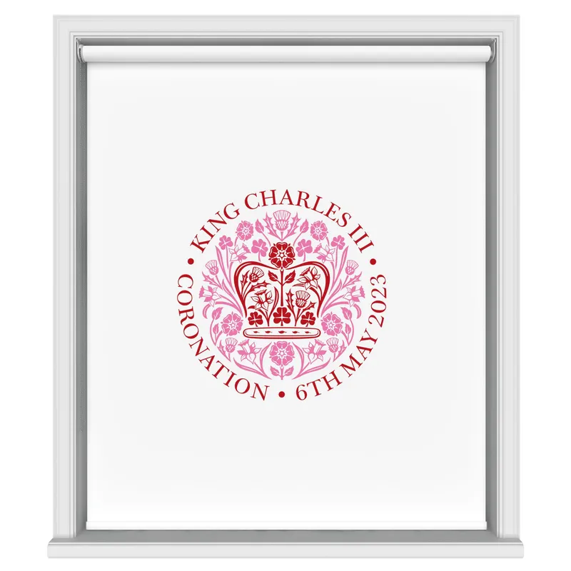 King Charles Coronation 2023 Emblem Red