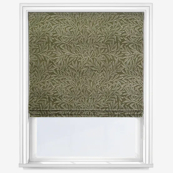William Morris At Home Willow Woven Sage Roman Blind