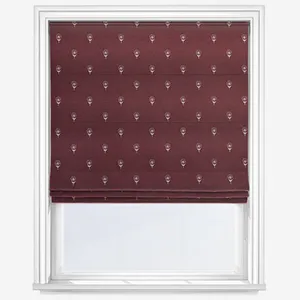 Emily Bond Wild Thyme Burgundy Roman Blind