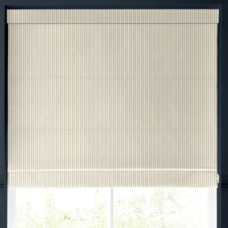 Emily Bond Oscar Stripe Made To Measure Roman Blind Linen