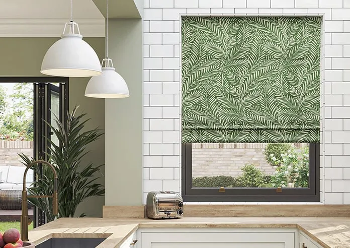 Acoustic Velvet Leaf Green - Roman Blind