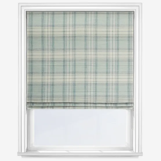 Shaker Check Wedgewood Roman Blind