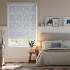 Click2shade Complete Blackout William Morris Blackthorn China Blue Roller Blind