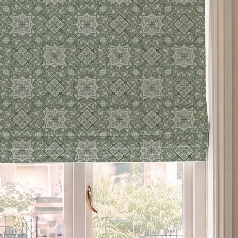 House Llewelyn-bowen Festivo Printed Made To Measure Roman Blind Pistache