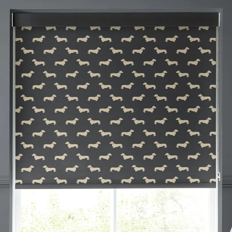 Emily Bond Peggy Made To Measure Blackout Roller Blind Smoke