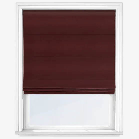 Touched By Design Luxe Faux Silk Claret Roman Blind
