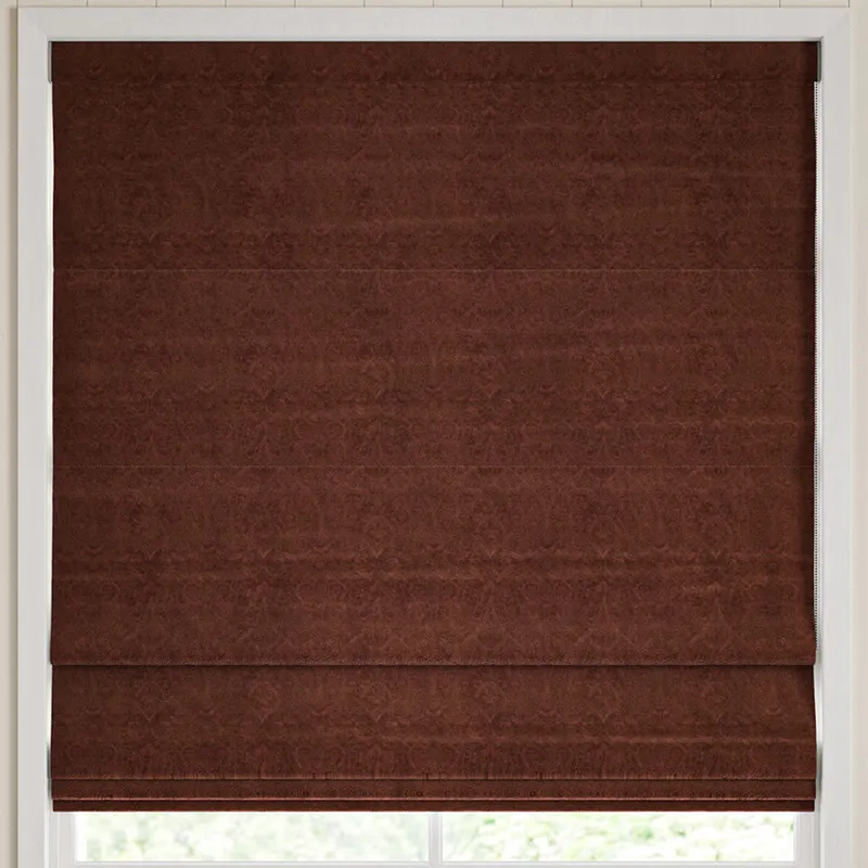 William Morris Lodden Embroidery Made To Measure Roman Blind Clay