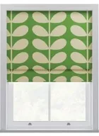 Orla Kiely Jumbo Solid Stem Green Roman Blinds