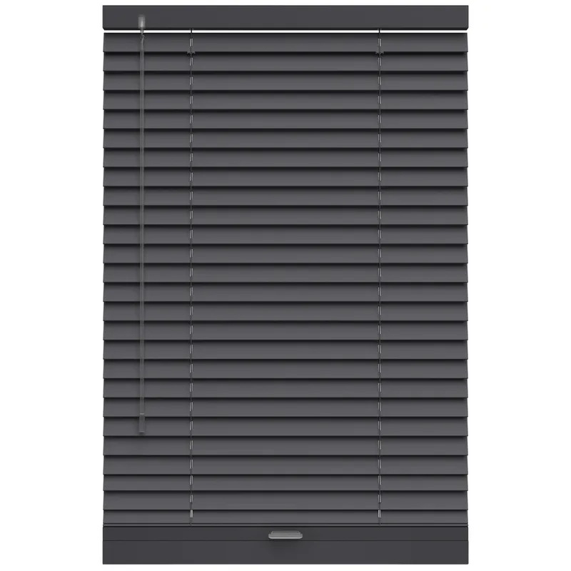 Quickstick Tradechoice Anthracite Grey Real Wood Blinds Uk