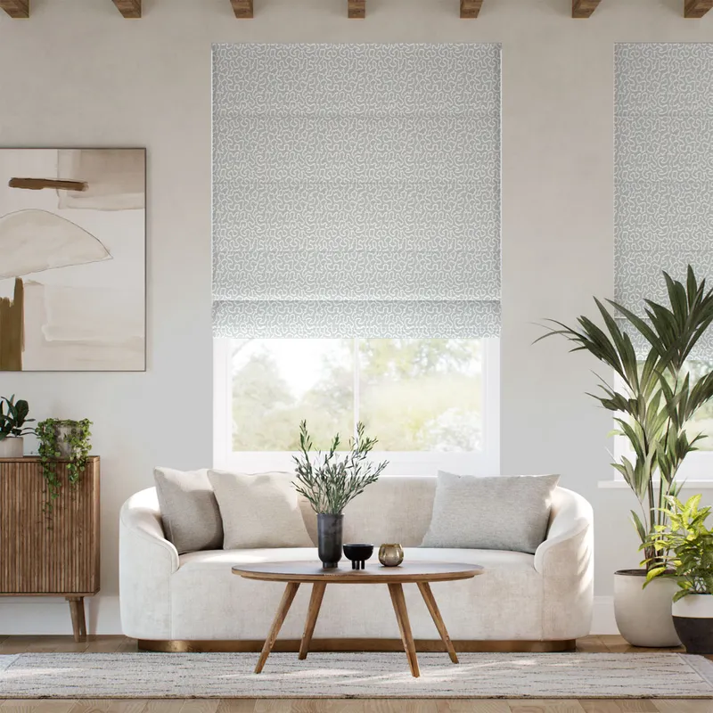 Carina Jacquard Winter Blue Roman Blind