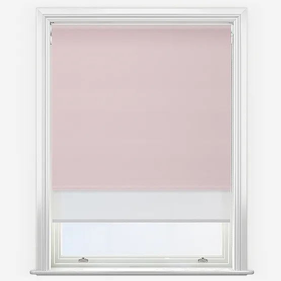 Double Roller Sunvue Pink & White Double Roller Blind