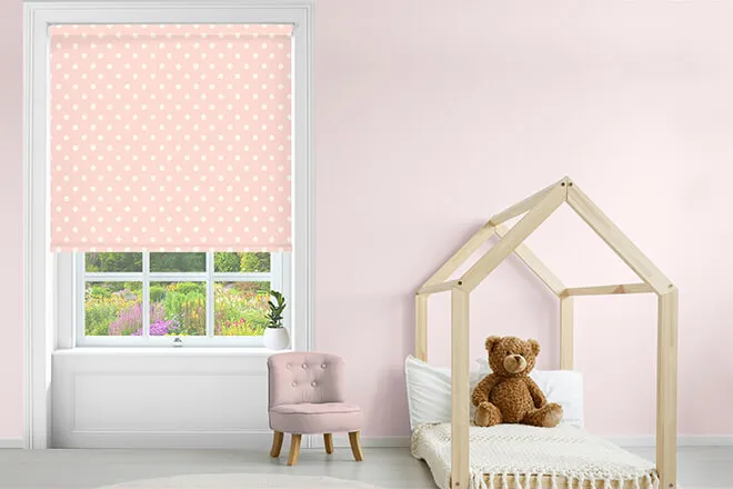 Cath Kidston Button Spot Pink - Designer Roller Blind