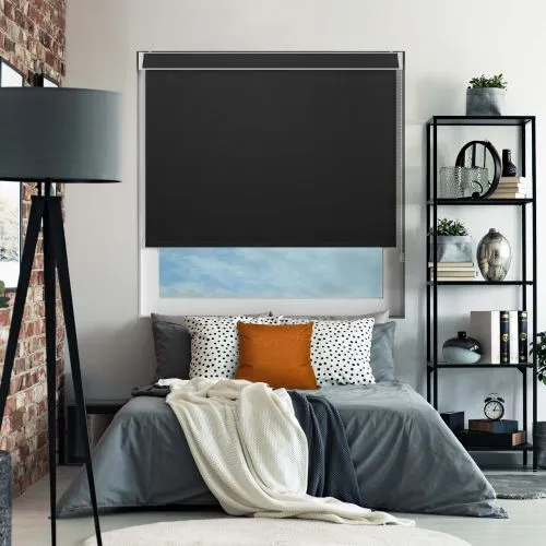 Bedtime Black Pelmet Roller Blind