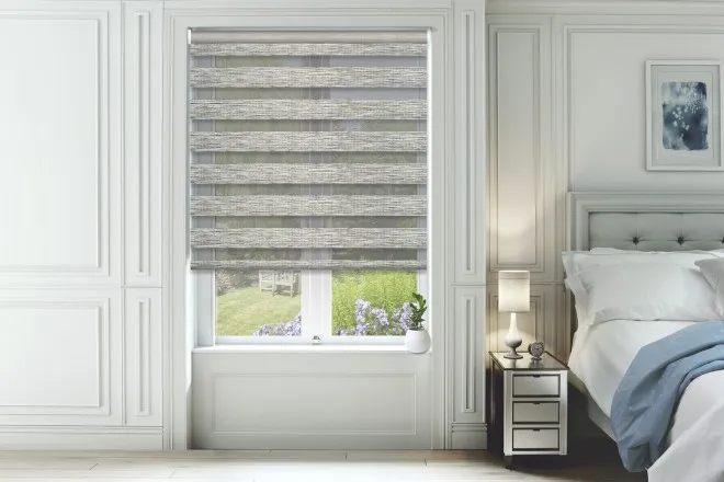 Bliss Stone - Day And Night Blind With Box Weave Voile