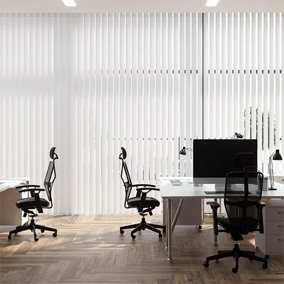 Contract Metropolis Pvc Cool White Vertical Blind