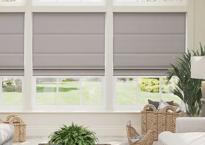 Bruschal (Blackout) Mouse Brown - Roman Blind