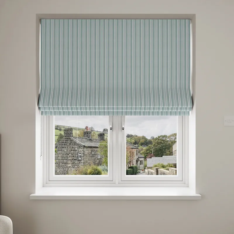 Laura Ashley Suffolk Stripe Eucalyptus Blinds Uk