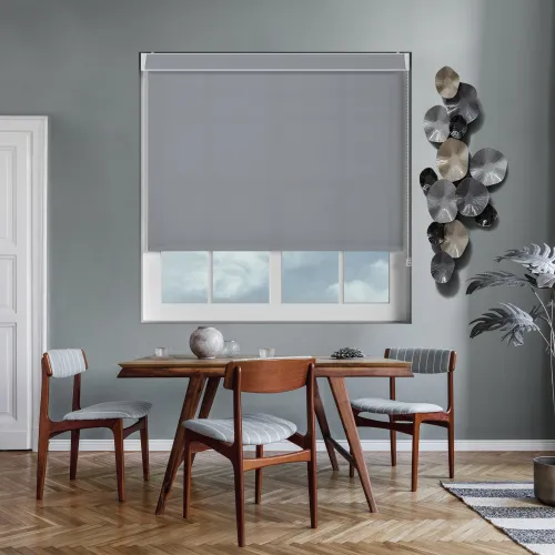 Origin Cathedral Grey Pelmet Roller Blind