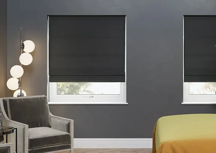 Oslo Black - Roman Blind