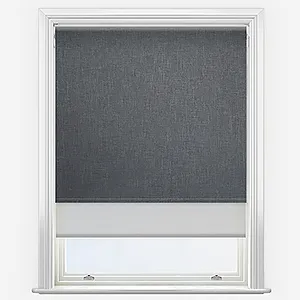 Leniro Blackout Rock Grey & Grey Double Roller Blind