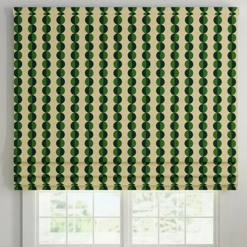 Ante Decor Valencia Printed Cotton Made To Measure Roman Blind Emerald
