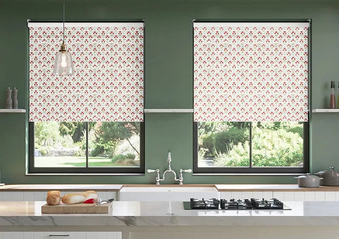 Chatsworth Scarlet Red - Roller Blind