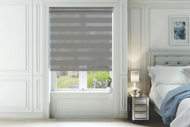 Pure Stone - Ultra Fine Voile Blackout Day And Night Blind