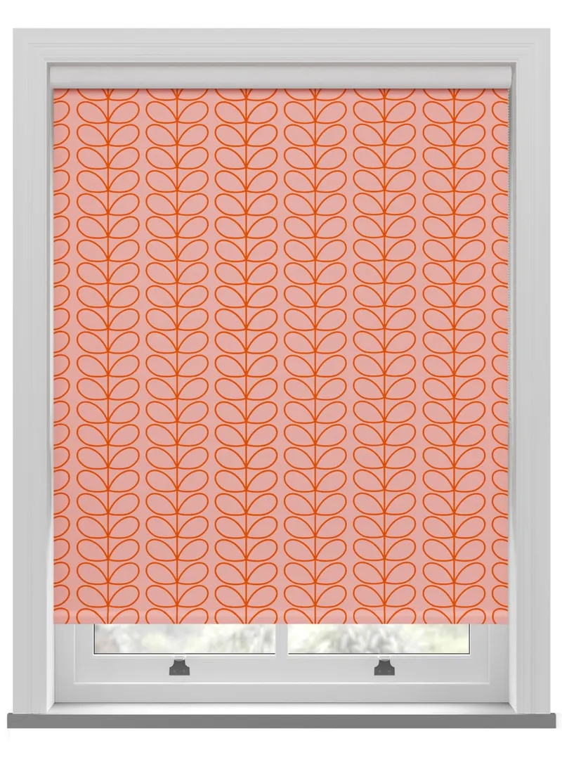 Orla Kiely Linear Stem Pink And Tomato Roller Blind