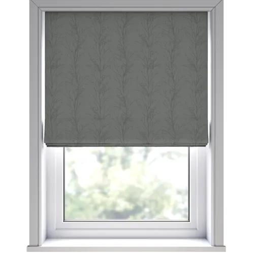 Treviso Graphite Deluxe Roman Blinds