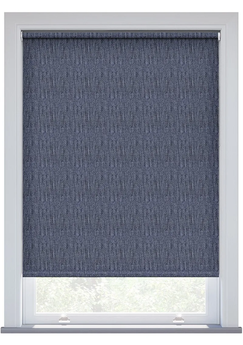 Washed Denim Loose Weave Twist Fit Roller Blind