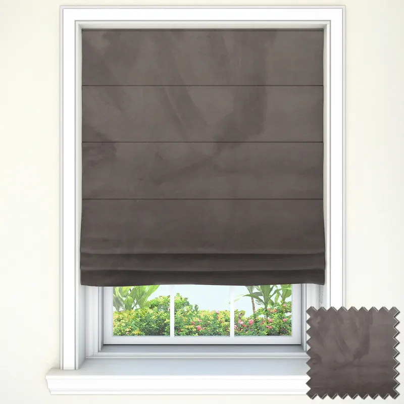 Paris Pewter Roman Blinds