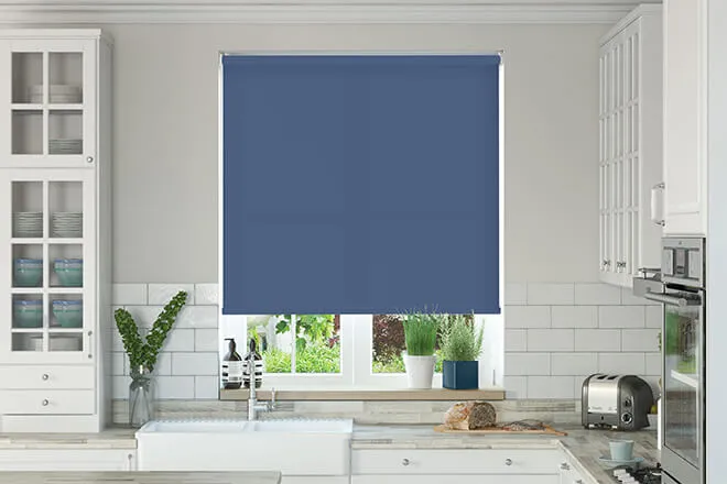 Nevada Blue - Moisture Resistant Roller Blind