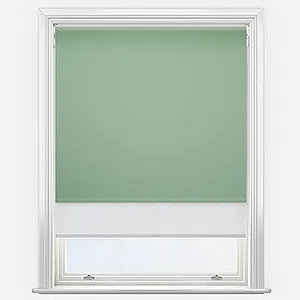 Pop Blackout Sage & White Double Roller Blind