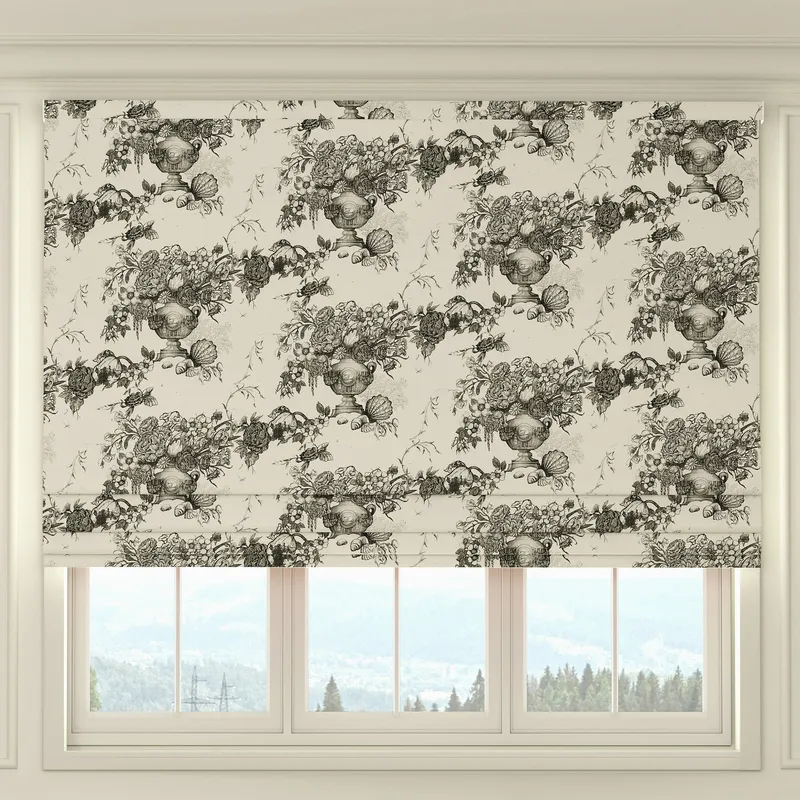 House Llewelyn-bowen Vacannes Made To Measure Roman Blind Ivory Mortar