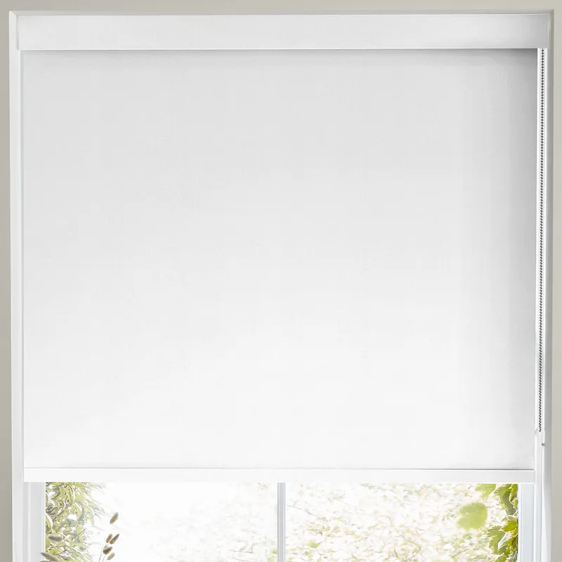 Wry Made To Measure Blackout Roller Blind White