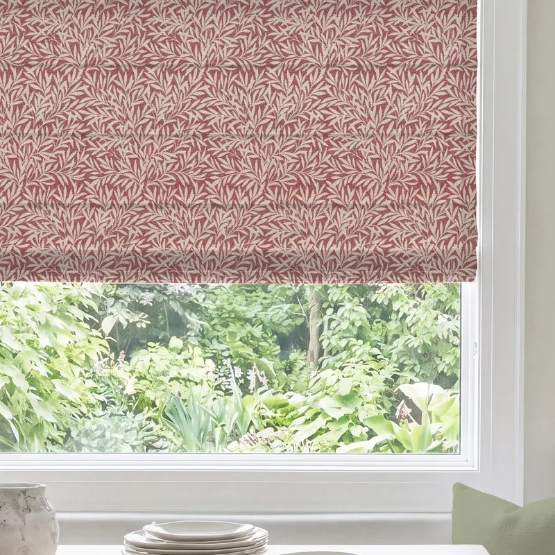 Ante Decor Premium Leah Woven Made To Measure Roman Blind Garnet