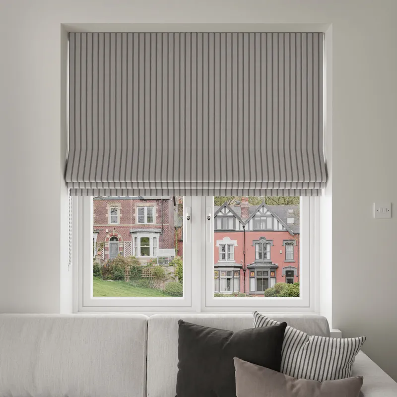 Laura Ashley Burnsall Stripe Moonbeam Blinds Uk
