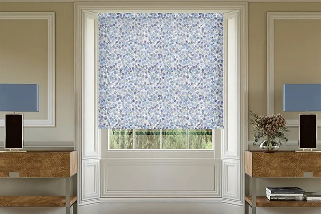Alma Blue - Patterned Roller Blind