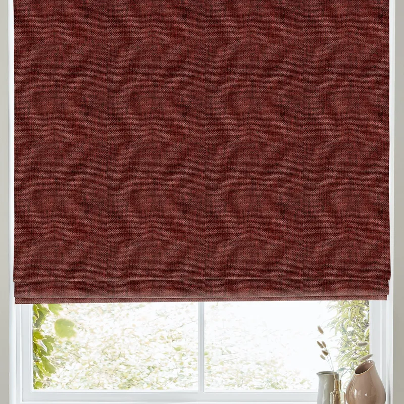 Lugano Made To Measure Roman Blind Crimson